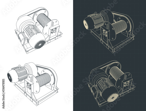 Electric winch drawings