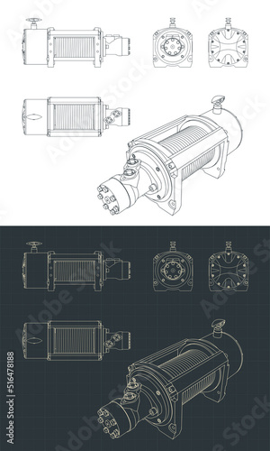Hydraulic winch drawings