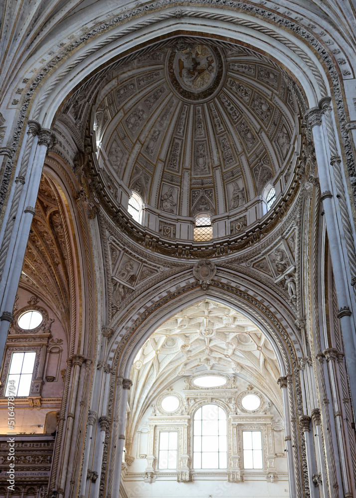 Interior of the Cathedral in Cordoba Spain