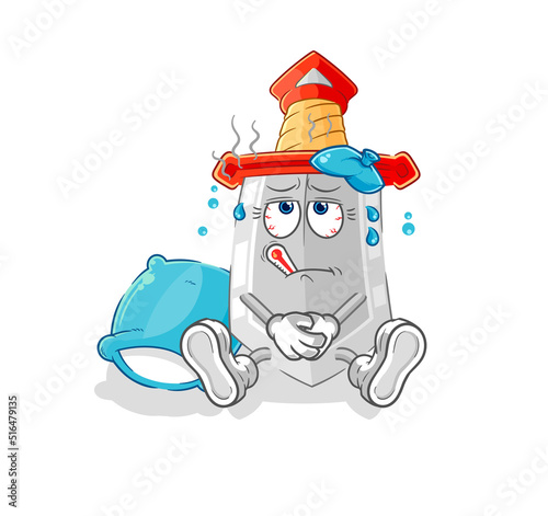 sword sick vector. cartoon character