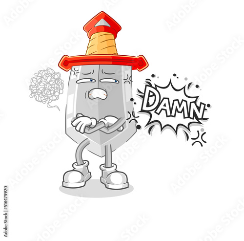 sword very pissed off illustration. character vector