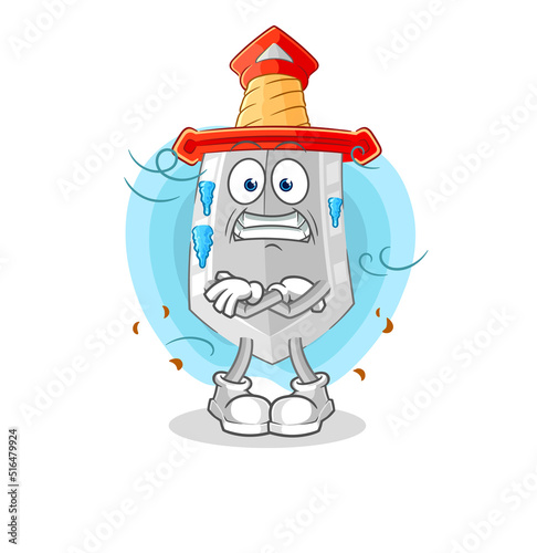 sword cold illustration. character vector