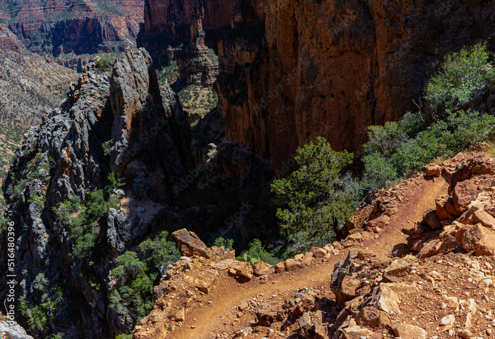 The Needle Formation on The North Kaibab Trail, Grand Canyon National Park, Arizona, USA The Needle Formation on The North Kaibab Trail, Grand Canyon National Park, Arizona, USA