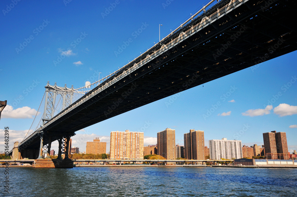 Manhattan Bridge in New York City, USA