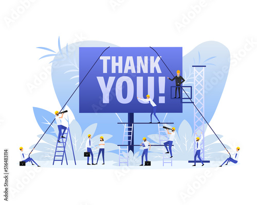 Thank you people, great design for any purposes. Vector illustration