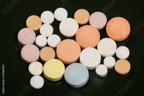 variation of coated tablets for treatment of diseases