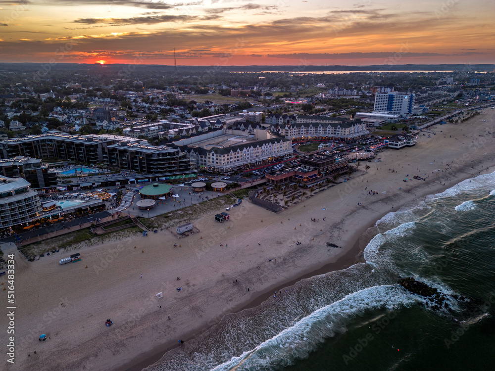 EPIC Aerial Drone of Pier Village Long Branch New Jersey 