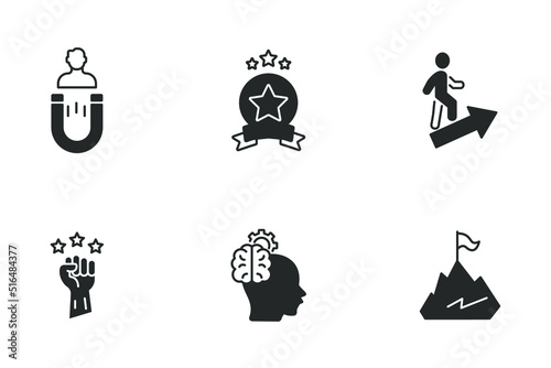 gamification icons set .  gamification pack symbol vector elements for infographic web