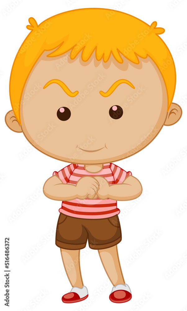Little happy boy cartoon character Little happy boy cartoon character