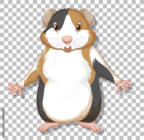Hamster in cartoon style