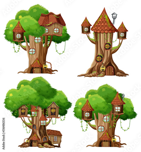 Big tree isolated cartoon