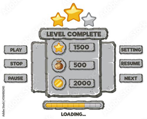 Game element template design set