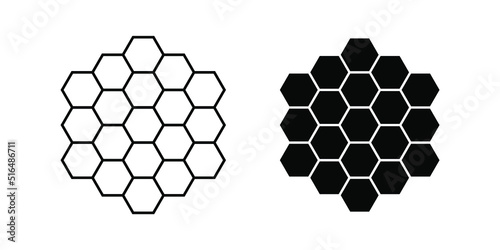 Honeycomb Icon Vector Illustration Isolated on White
