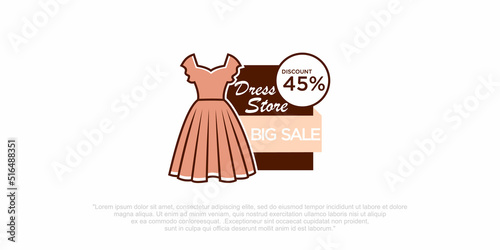 Women fashion logo design template