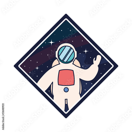 astronaut badge design