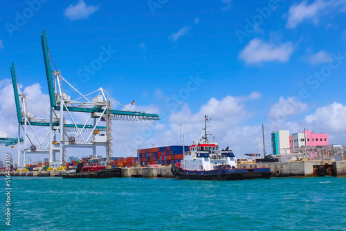 Many containers at Port Miami, one of the largest cargo port