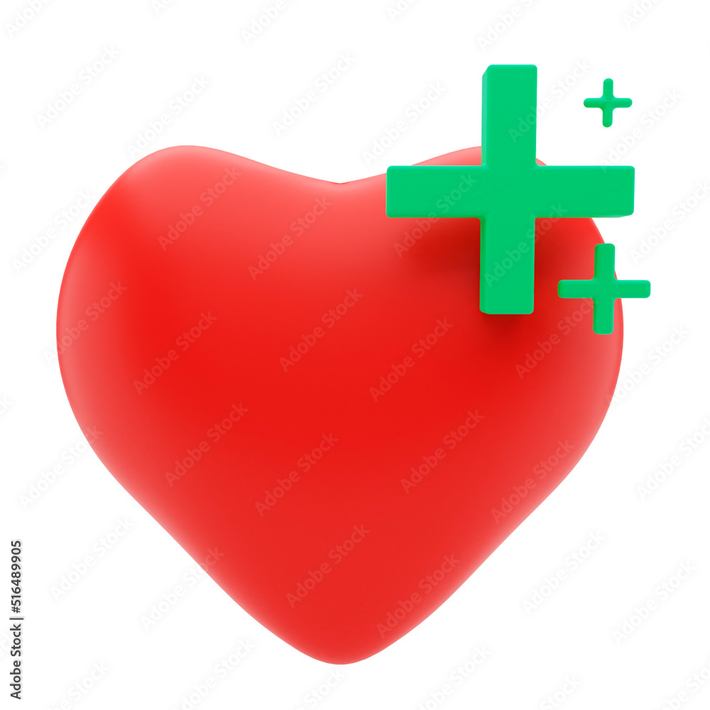 Obraz premium 3d illustration Heart Care