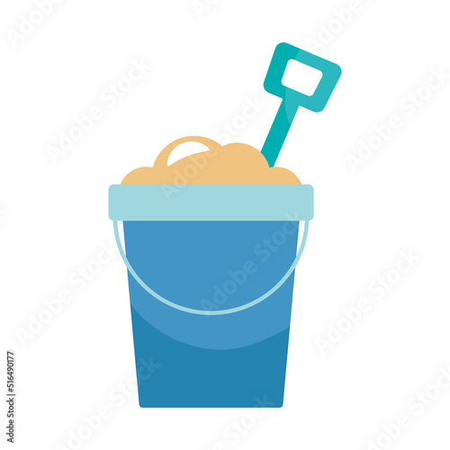 bucket with sand