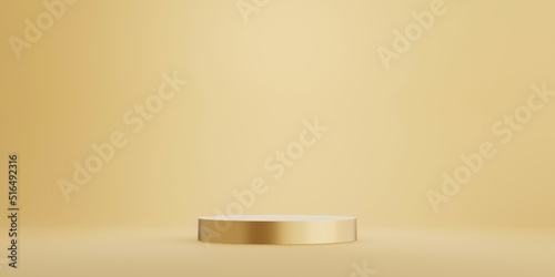 Fototapeta Naklejka Na Ścianę i Meble -  Gold pedestal, luxury product display for product presentation.