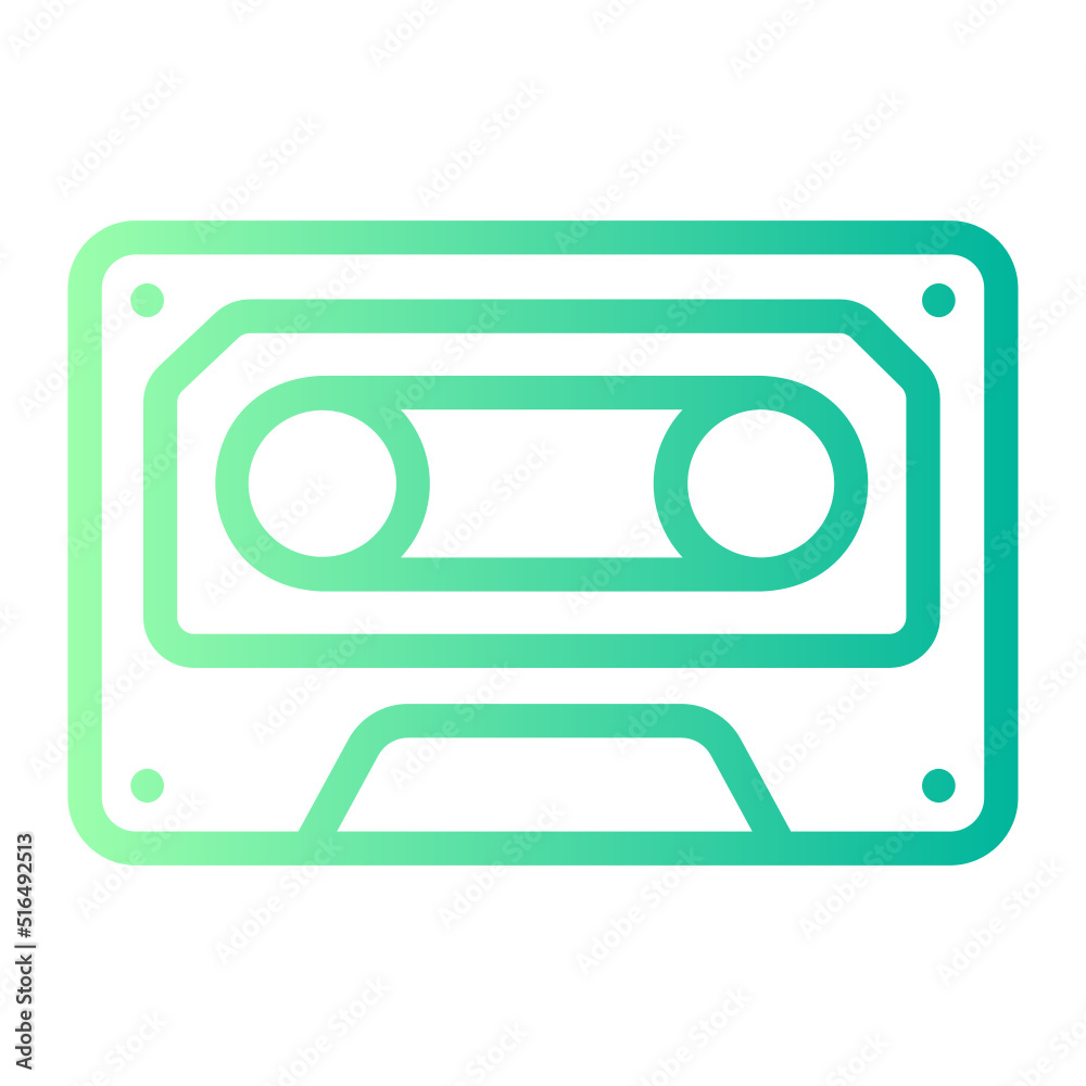 Obraz premium cassette gradient icon