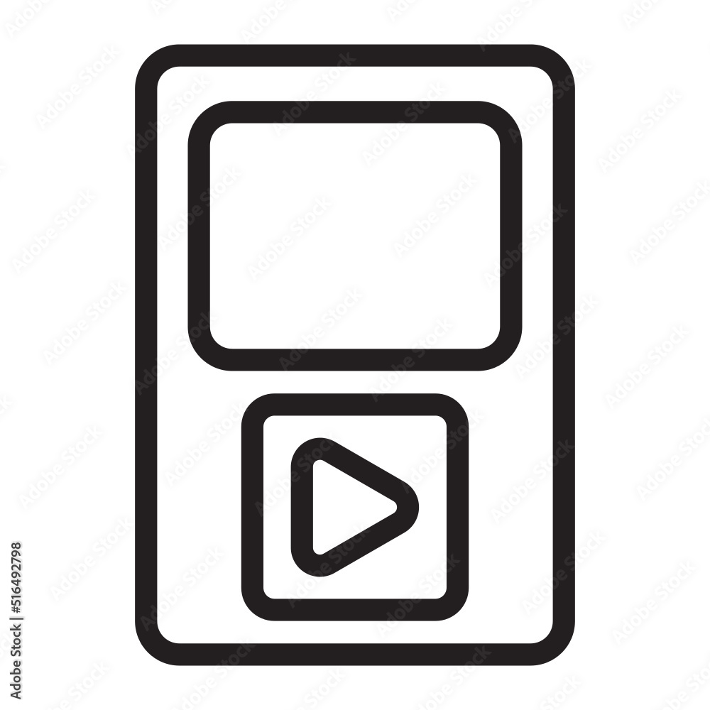 mp3 player line icon mp3 player line icon
