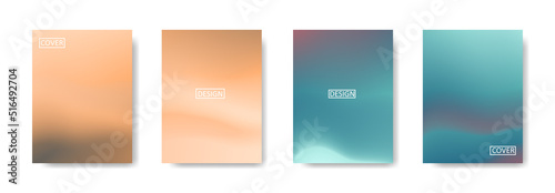Set of abstract background with beautiful gradation color, colorful background for poster flyer banner backdrop.vertical banner.cool fluid background vector illustration