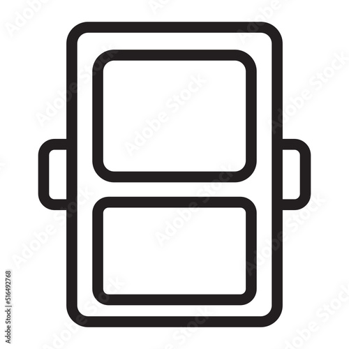 guitar pedal line icon