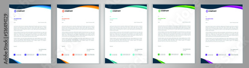 Professional Letterhead Template Set corporate modern letterhead design template with creative modern letter head design template for your project. letterhead, letter head, Business letterhead design.