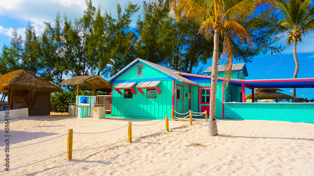 A view of Cococay island at Caribbean sea A view of Cococay island at Caribbean sea