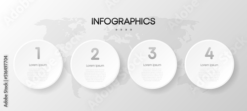 Business infographic, data visualization. Square frame. Simple infographic design template. Vector illustration.