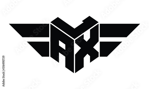 LAX three letter gaming logo in polygon cube shape logo design vector template. wordmark logo | emblem logo | monogram logo | initial letter logo | sports logo | minimalist logo | typography logo |