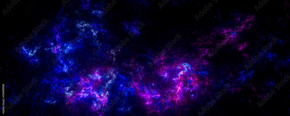 Naklejka premium Banner Star field background . Starry outer space background texture . Colorful Starry Night Sky Outer Space background. 3D illustration 