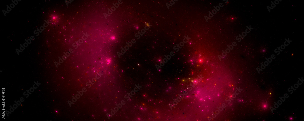 Banner Star field background . Starry outer space background texture . Colorful Starry Night Sky Outer Space background. 3D illustration
