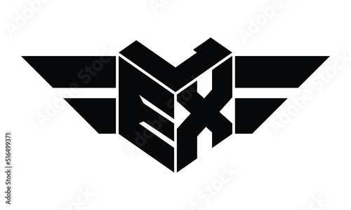 LEX three letter gaming logo in polygon cube shape logo design vector template. wordmark logo | emblem logo | monogram logo | initial letter logo | sports logo | minimalist logo | typography logo | photo