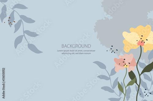 set of bright pastel floral background images for design ten