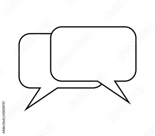 Speech Bubbles on top of each other. vector outline