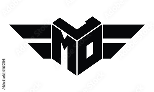 LMO three letter gaming logo in polygon cube shape logo design vector template. wordmark logo | emblem logo | monogram logo | initial letter logo | sports logo | minimalist logo | typography logo |