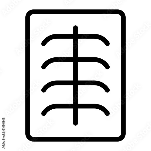 x rays line icon