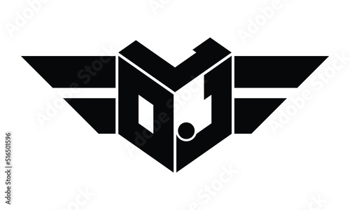 LOJ three letter gaming logo in polygon cube shape logo design vector template. wordmark logo | emblem logo | monogram logo | initial letter logo | sports logo | minimalist logo | typography logo | photo
