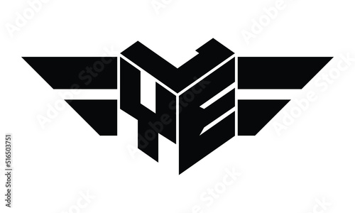 LYE three letter gaming logo in polygon cube shape logo design vector template. wordmark logo | emblem logo | monogram logo | initial letter logo | sports logo | minimalist logo | typography logo |