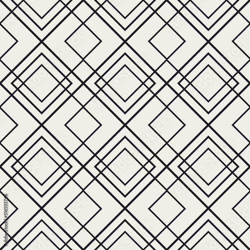 Fancy seamless pattern. Repeated diamond background. Modern art deco texture. Repeating gatsby patern for design prints. Geometric contemporary wallpaper. Abstract geo lattice. Vector illustration
