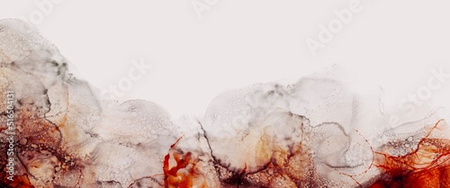 abstract fluid art painting with alcohol ink, free copy space,  liquid design illustration, layered wallpaper background with trendy design elements, wall art