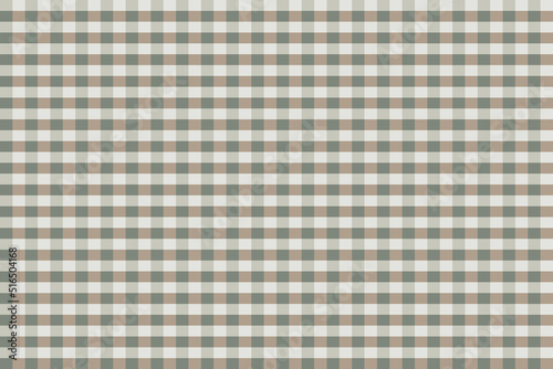 Seamless colorful green brown tartan check plaid pattern. Checkered fabric texture background