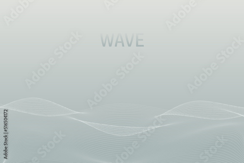 Abstract blue green line wave summer. Connection And Web Concept. Digital, Communication And Technology Network Background With Moving Lines.