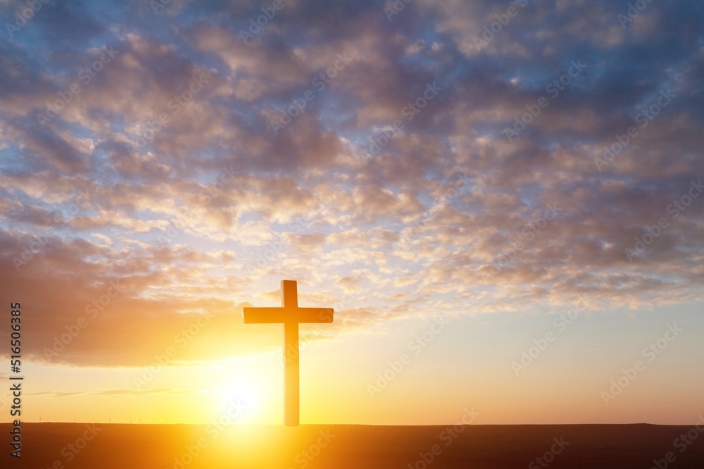 Resurrection of Jesus Christ concept, Easter Sunday background