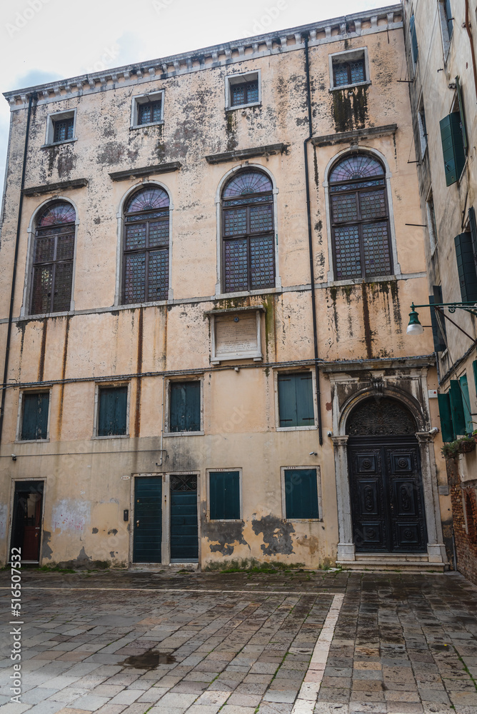 View of the Spanish Synagogue in the Venetian Ghetto, Venice, Veneto, Italy, Europe, World Heritage Site View of the Spanish Synagogue in the Venetian Ghetto, Venice, Veneto, Italy, Europe, World Heritage Site