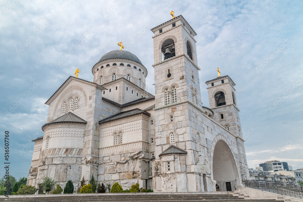 The Cathedral of the Resurrection of Christ (Saborni Hram Hristovog Vaskrsenja) in Podgorica, Montenegro.