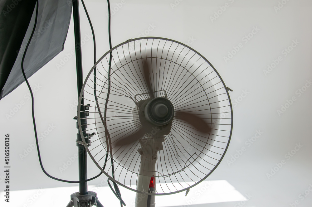 Outdoor fan in the photo studio