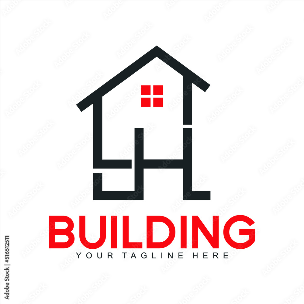 Real estate logo design with letter JHL abstract Real estate logo design with letter JHL abstract