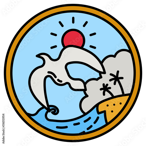 seagull line icon
